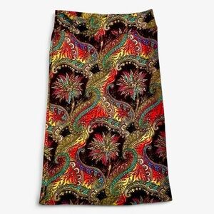 Azules Multicolor Paisley Pencil Skirt